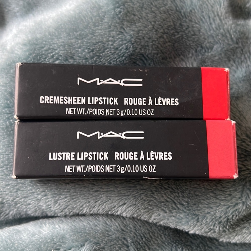Mac Cremesheen and Lustre Lipstick.